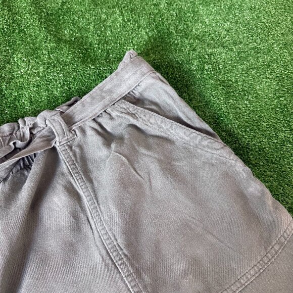 Terra & Sky Elastic Waist Loose Fit Paper Bag Green Belted Shorts Plus Size 2X - Picture 9 of 14